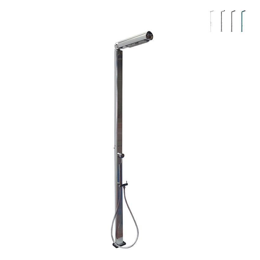 Moderne buitendouche met regendouchekop en handdouche Quick Aanbieding Moderne buitendouche met regendouchekop en handdouche Quick Aanbieding
