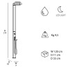 Moderne buitendouche met LED-lamp, solar, Quick Kosten