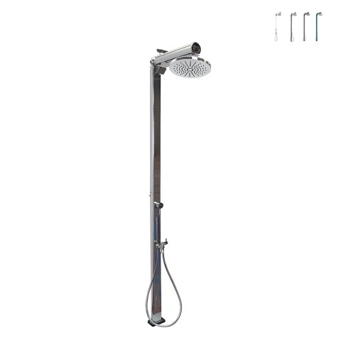 Moderne buitendouche met LED-lamp, solar, Quick Aanbieding