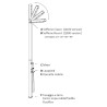 Moderne buitendouche met LED-lamp, solar, Quick Aankoop