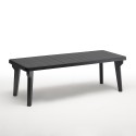 Tuinset met verstelbare tafel 160-220 cm en 6 stoelen zwart Liri Dark 