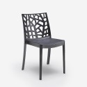 Zwart tuinset met vierkante rotan tafel 80x80 cm en 4 stoelen Nisida Dark 