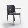 Tuinset met rechthoekige rotan tafel 150x90 cm en 6 stoelen zwart Meloria Dark 