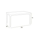 Set met tuintafel 150x90 cm 6 buitenstoelen zwart Sunrise Dark 