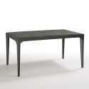 Set met tuintafel 150x90 cm 6 buitenstoelen zwart Sunrise Dark 