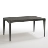 Set met tuintafel 150x90 cm 6 buitenstoelen zwart Sunrise Dark 