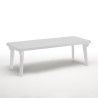 Witte tuinset met uitschuifbare tafel 160-220 cm en 6 tuinstoelen Liri Light 