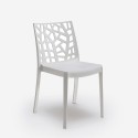 Witte tuinset met uitschuifbare tafel 160-220 cm en 6 tuinstoelen Liri Light 