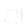 Tuinset met vierkante tafel 80x80 cm en 4 stoelen wit Provence Light 