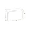 Tuinset met 6 stoelen en buitentafel 150x90 cm wit Sunrise Light 