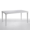 Tuinset met 6 stoelen en buitentafel 150x90 cm wit Sunrise Light 