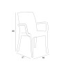 Tuinset met 6 stoelen en buitentafel 150x90 cm wit Sunrise Light 