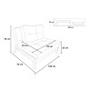 Opvouwbaar stoffen fauteuil bed Selene 