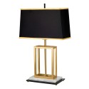 Elegante bureaulamp wit marmer met zwarte lampenkap Atlas Verkoop