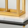 Elegante bureaulamp wit marmer met zwarte lampenkap Atlas Aanbod