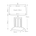 Elegante bureaulamp wit marmer met zwarte lampenkap Atlas Voorraad