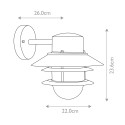 Buitenlamp tuin lantaarn wandlamp Copenhagen Afmetingen