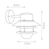 Buitenlamp tuin lantaarn wandlamp Copenhagen Afmetingen