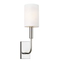 Moderne klassieke wandlamp met wit stoffen kap Brianna1 Korting
