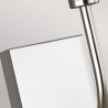 Moderne klassieke wandlamp met wit stoffen kap Brianna1 Afmetingen