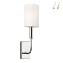 Moderne klassieke wandlamp met wit stoffen kap Brianna1 Verkoop
