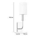 Moderne klassieke wandlamp met wit stoffen kap Brianna1 Kosten