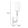 Moderne klassieke wandlamp met wit stoffen kap Brianna1 Kosten