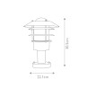 Moderne tuin buitenlamp IP44 paalverlichting Helsingor Afmetingen