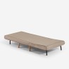 Stoffen klapbed fauteuil met houten pootjes Miriam 