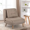 Stoffen klapbed fauteuil met houten pootjes Miriam Aankoop