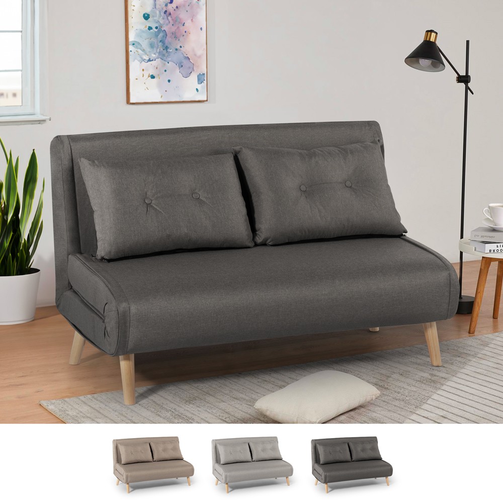 2-zits stoffen slaapbank in Scandinavische stijl Elettra