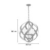 Moderne design kroonluchter hanglamp met 4 lichtpunten Blacksmith Catalogus
