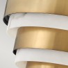 Moderne plafondlamp wit goud Echelon Aanbod