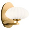Moderne wandlamp metaal witte glazen kap Pim Korting