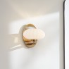 Moderne wandlamp metaal witte glazen kap Pim Catalogus