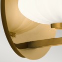 Moderne wandlamp metaal witte glazen kap Pim Voorraad