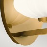 Moderne wandlamp metaal witte glazen kap Pim Voorraad