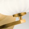 Moderne wandlamp met metalen armatuur en wit glazen lampenkap Pim Keuze