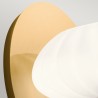 Moderne wandlamp metaal witte glazen kap Pim Model