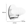 Moderne wandlamp metaal witte glazen kap Pim 