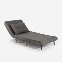 Set stoffen 2-zits slaapbank en opklapbare fauteuil in Scandinavische stijl Sienna Afmetingen