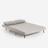 Set stoffen 2-zits slaapbank en opklapbare fauteuil in Scandinavische stijl Sienna 