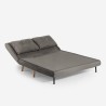 Set stoffen 2-zits slaapbank en opklapbare fauteuil in Scandinavische stijl Sienna 