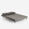 Set stoffen 2-zits slaapbank en opklapbare fauteuil in Scandinavische stijl Sienna 