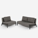 Opklapbare fauteuil en 2-zits stoffen slaapbank Elysee Korting