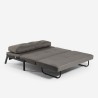 Opklapbare fauteuil en 2-zits stoffen slaapbank Elysee 