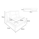 Opklapbare fauteuil en 2-zits stoffen slaapbank Elysee 