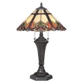 Tafelamp in klassieke Tiffany-stijl met kleurrijke kap Cambridge Aanbieding