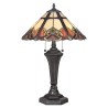 Tafelamp in klassieke Tiffany-stijl met kleurrijke kap Cambridge Aanbieding