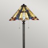 Klassieke staande lamp in Tiffany-stijl met gekleurde Inglenook lampenkap Verkoop